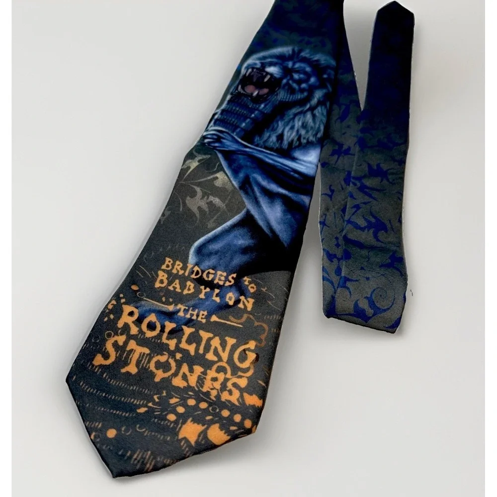 Vtg Ralph Marlin The Rolling Stones Tie 1997 Bridges To Babylon Lion 56